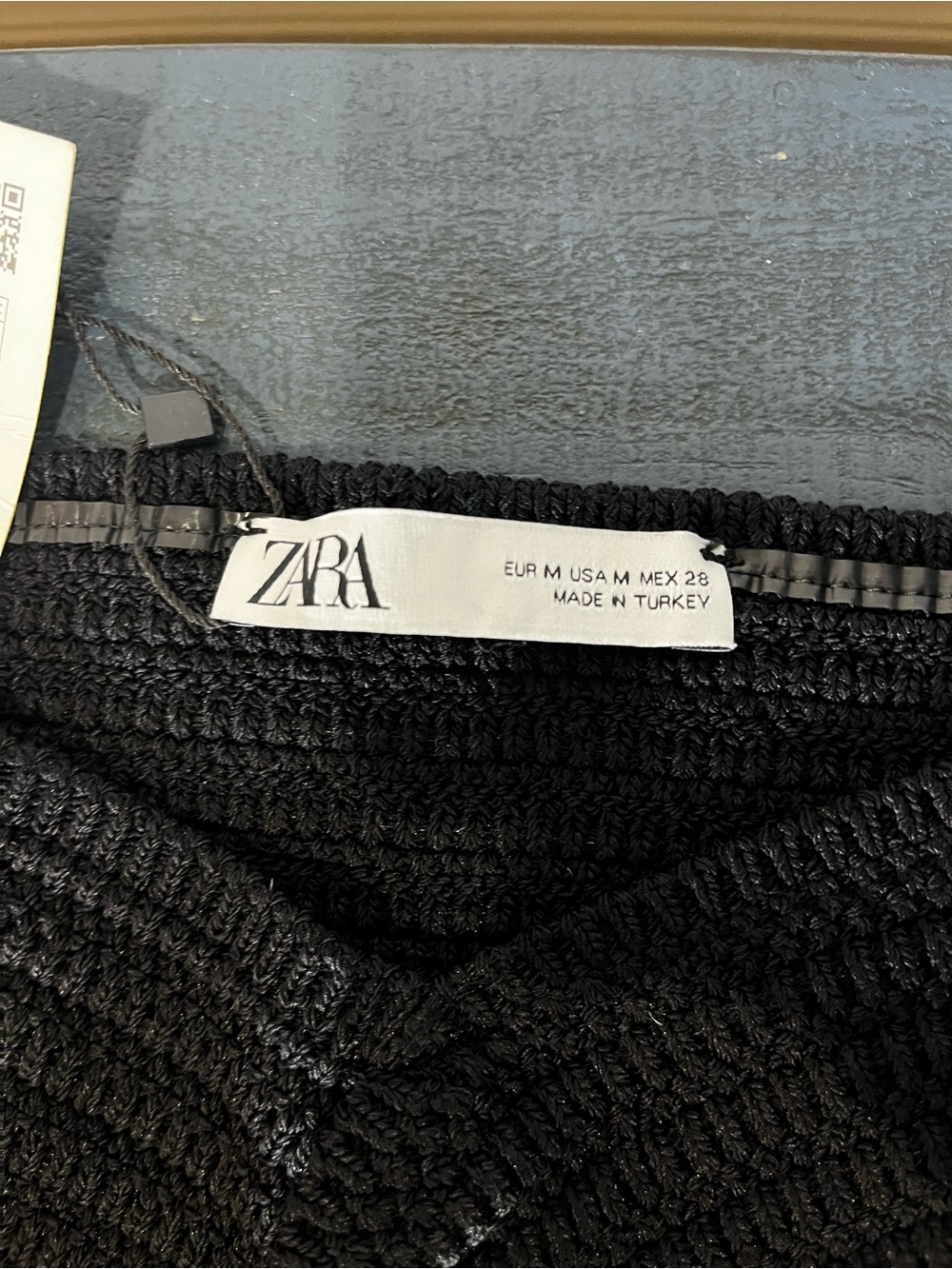 NWT ZARA COMBINATION Cotton KNIT Eyelet STRAPLESS TOP - Picture 13 of 14